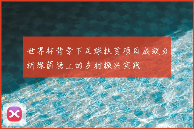 世界杯背景下足球扶贫项目成效分析绿茵场上的乡村振兴实践